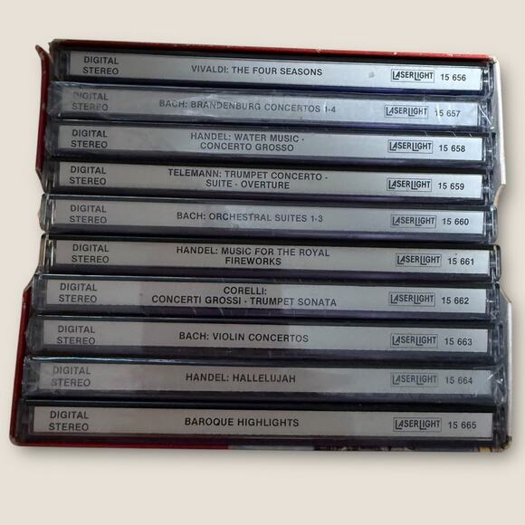 Baroque Treasuries 10 CD Set 1990 Classical Music Laserlight Digital Partly New - Picture 5 of 11
